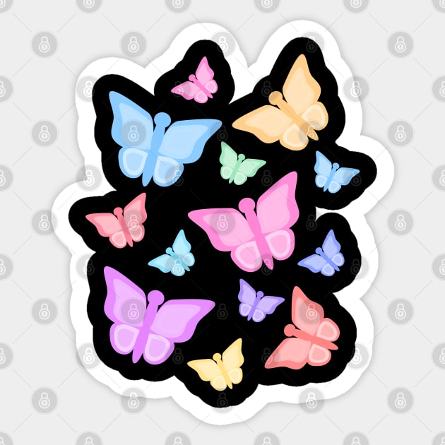 Colorful butterflies Sticker by Lauromir